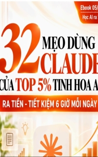 [FREE EBOOK] 32 mẹo dùng Claude của top 5% tinh hoa AI